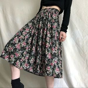 ❌SOLD❌ Vintage High Waist Floral Print Midi Skirt